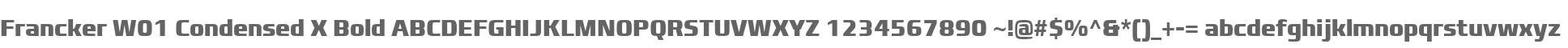 Francker W01 Condensed X Bold