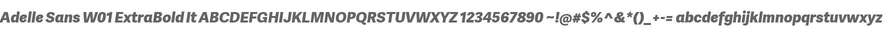 Adelle Sans W01 ExtraBold It