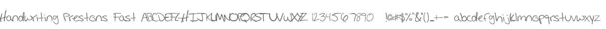 Handwriting Prestons Fast