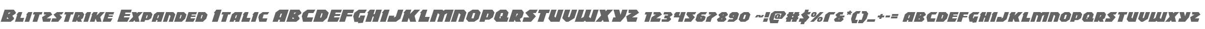 Blitzstrike Expanded Italic