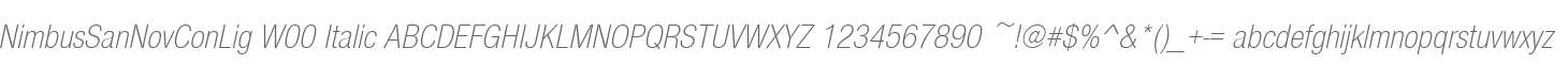 NimbusSanNovConLig W00 Italic
