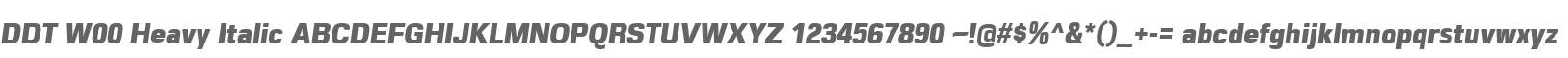 DDT W00 Heavy Italic