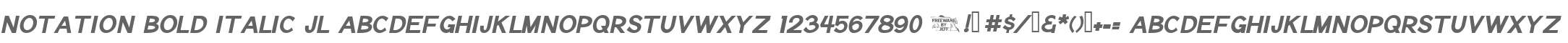 Notation Bold Italic JL