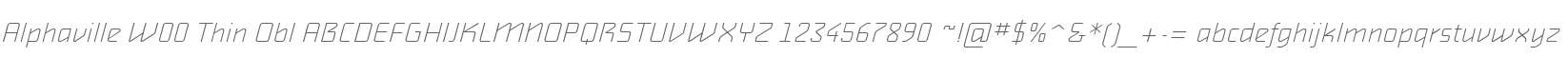 Alphaville W00 Thin Obl