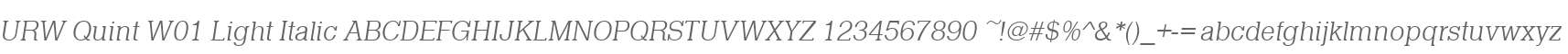 URW Quint W01 Light Italic
