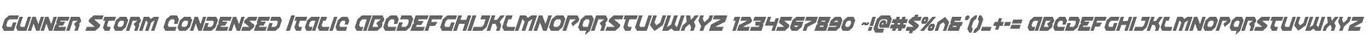 Gunner Storm Condensed Italic