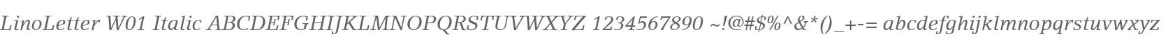 LinoLetter W01 Italic