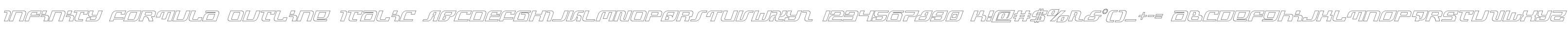 Infinity Formula Outline Italic