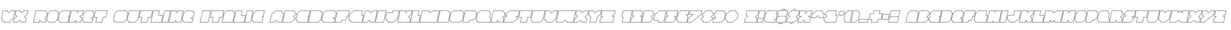 VX Rocket Outline Italic
