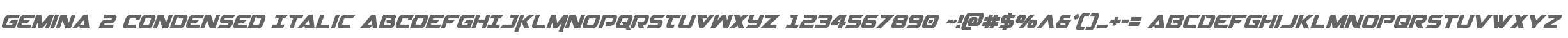 Gemina 2 Condensed Italic