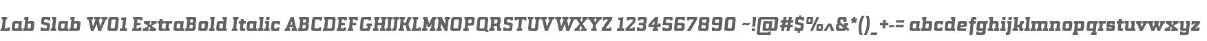Lab Slab W01 ExtraBold Italic