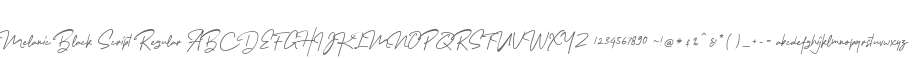 Melanic Black Script Regular