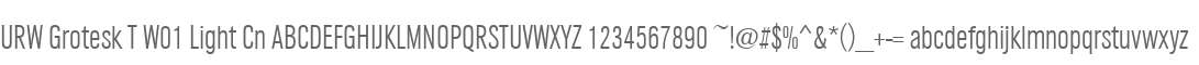 URW Grotesk T W01 Light Cn