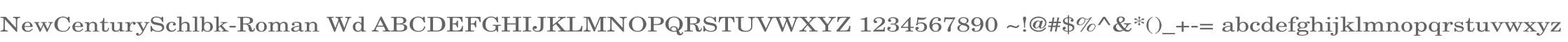 NewCenturySchlbk-Roman Wd