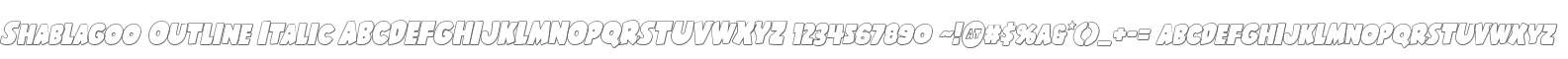 Shablagoo Outline Italic