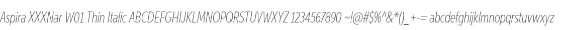 Aspira XXXNar W01 Thin Italic