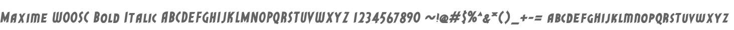 Maxime W00SC Bold Italic
