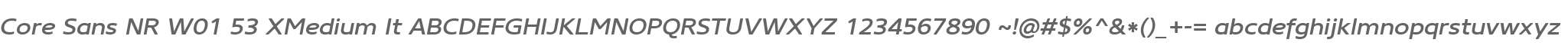 Core Sans NR W01 53 XMedium It
