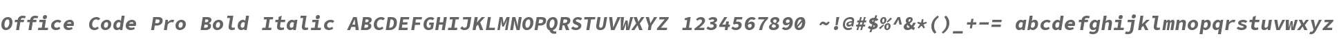 Office Code Pro Bold Italic