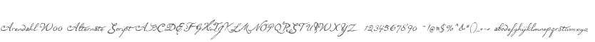 Arendahl W00 Alternate Script