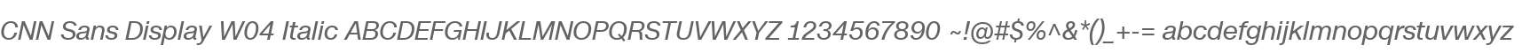 CNN Sans Display W04 Italic