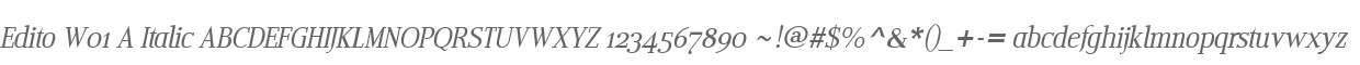 Edito W01 A Italic