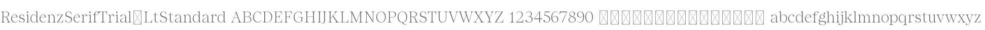 Residenz Serif Trial Light Standard