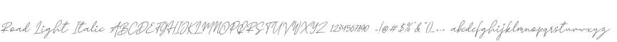 Road Light Italic