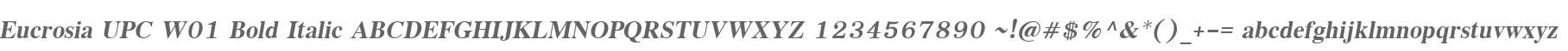 Eucrosia UPC W01 Bold Italic