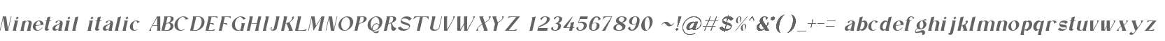 Ninetail italic