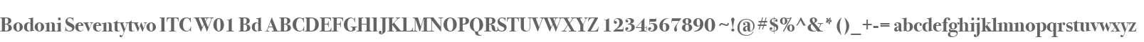 Bodoni Seventytwo ITC W01 Bd
