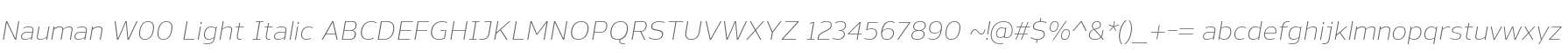 Nauman W00 Light Italic