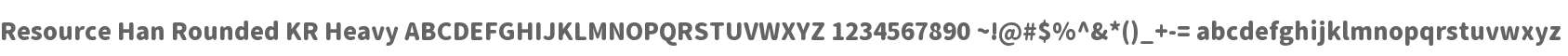 Resource Han Rounded KR Heavy
