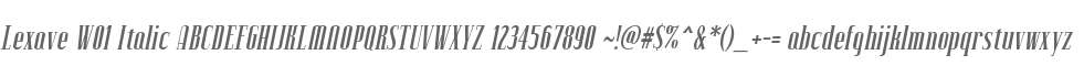 Lexave W01 Italic