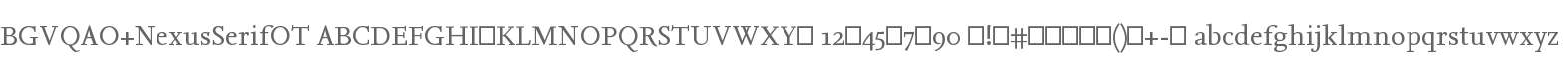 BGVQAO+NexusSerifOT