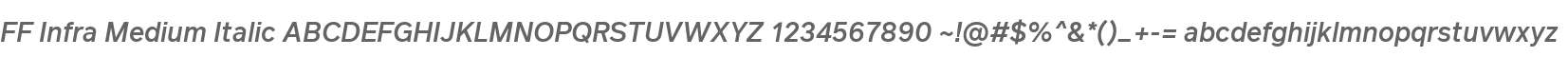 FF Infra Medium Italic