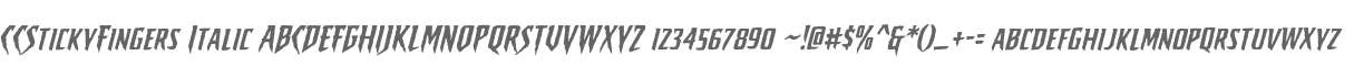 CCStickyFingers Italic