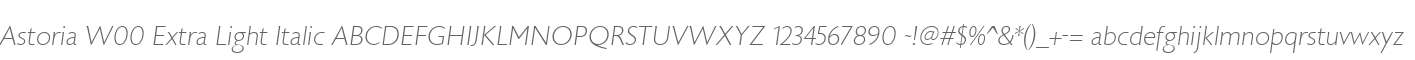 Astoria W00 Extra Light Italic