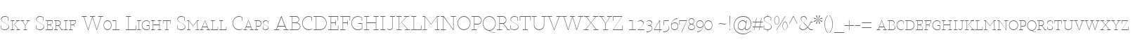 Sky Serif W01 Light Small Caps