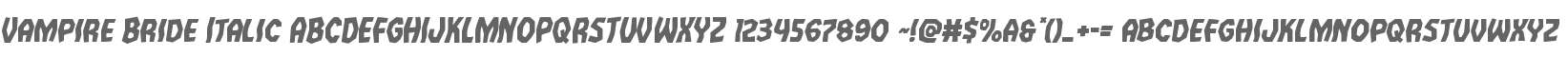 Vampire Bride Italic