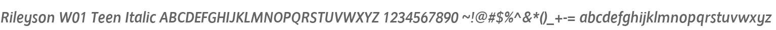 Rileyson W01 Teen Italic