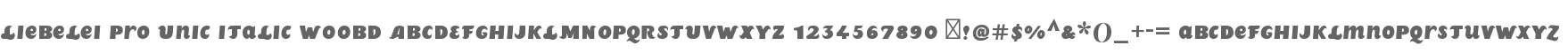 Liebelei Pro Unic Italic W00Bd