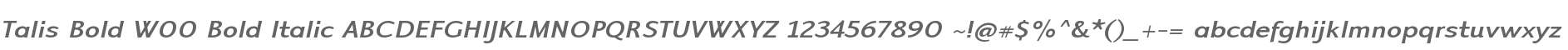 Talis Bold W00 Bold Italic