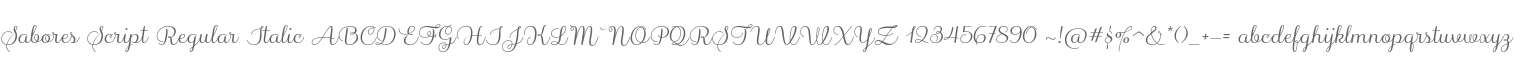 Sabores Script Regular Italic