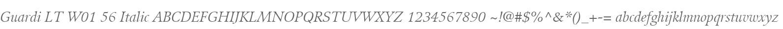 Guardi LT W01 56 Italic