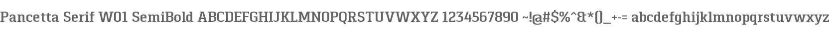 Pancetta Serif W01 SemiBold