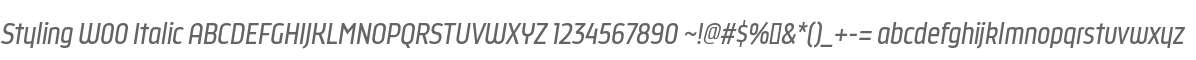 Styling W00 Italic