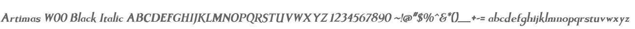 Artimas W00 Black Italic