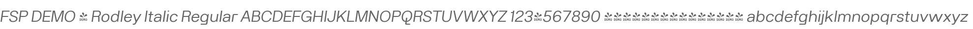 FSP DEMO - Rodley Italic