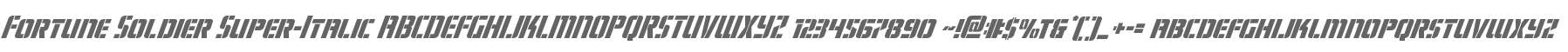 Fortune Soldier Super-Italic